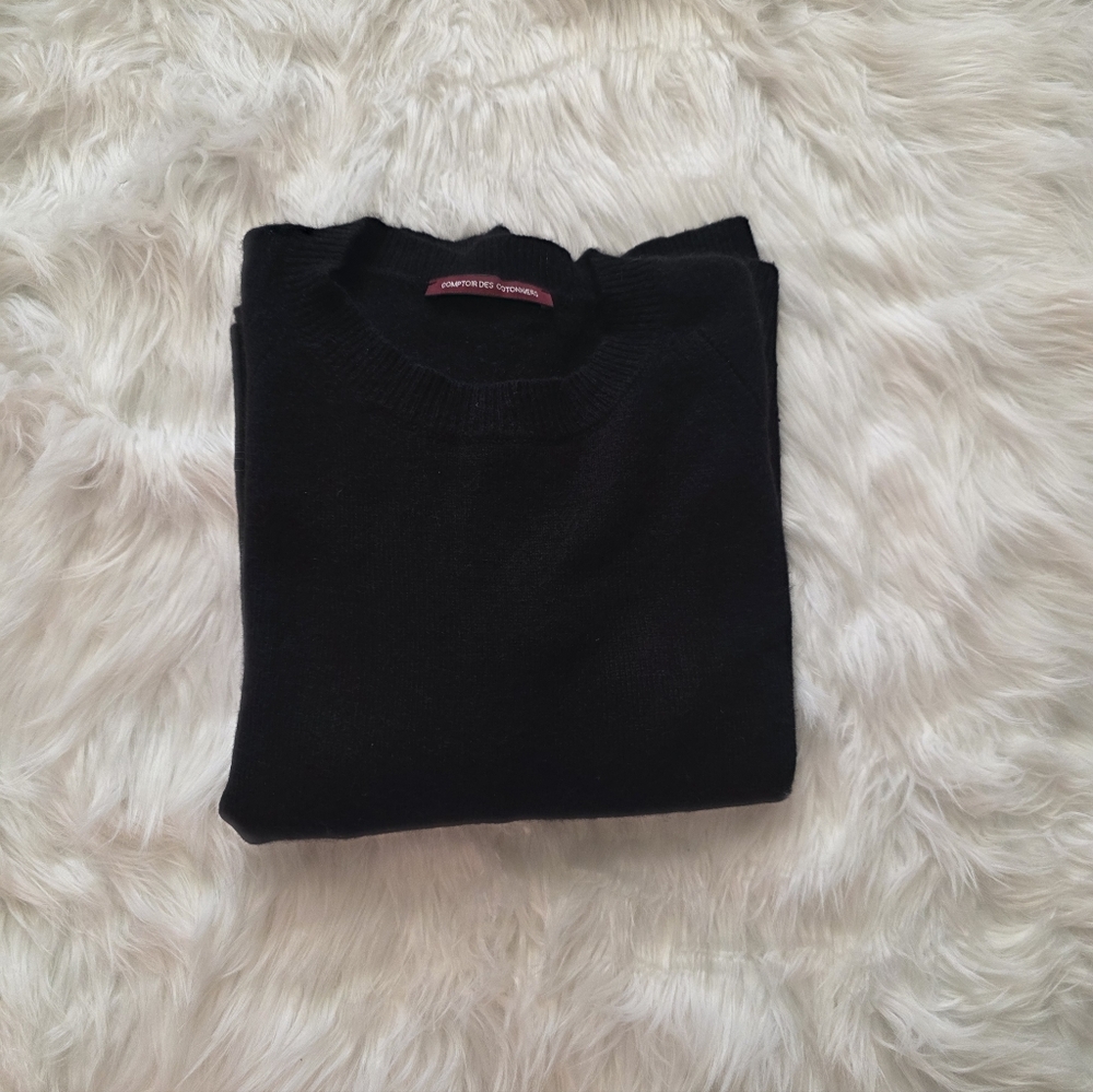 Comptoir Des Cotonniers Black Crewneck Sweater